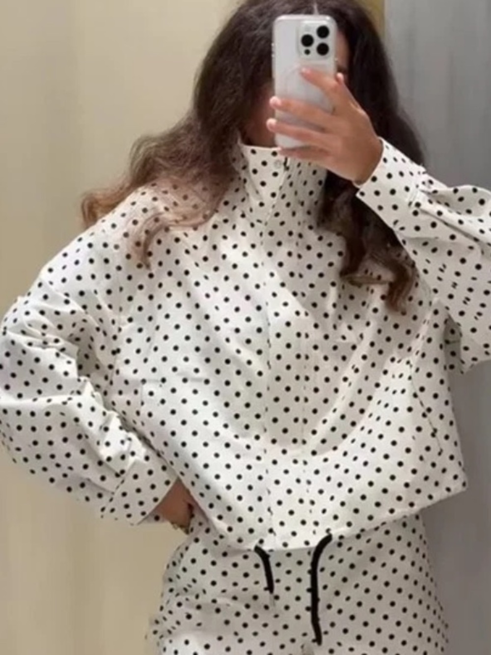 Zara Polkadot High Neck Jacket - Picture 8 of 14
